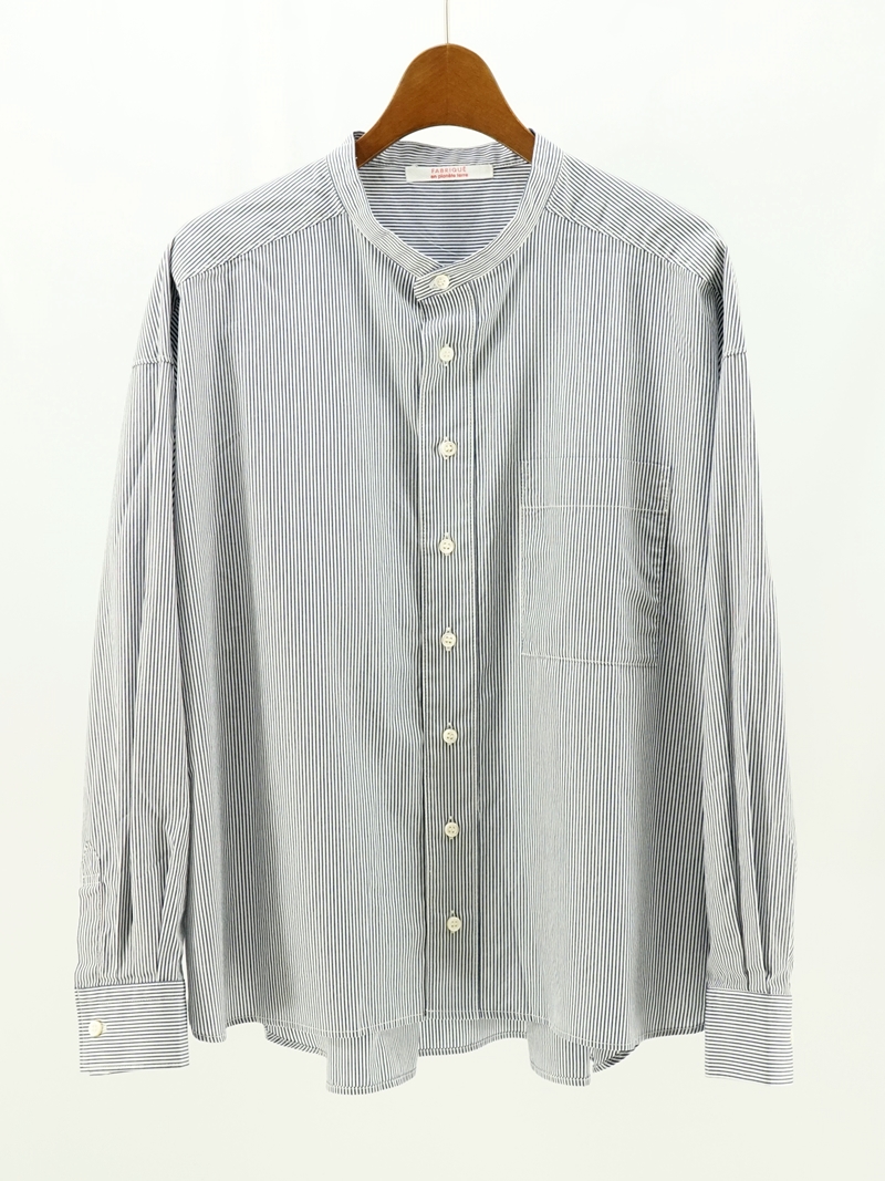 stand collar shirts / stripe / 212-091