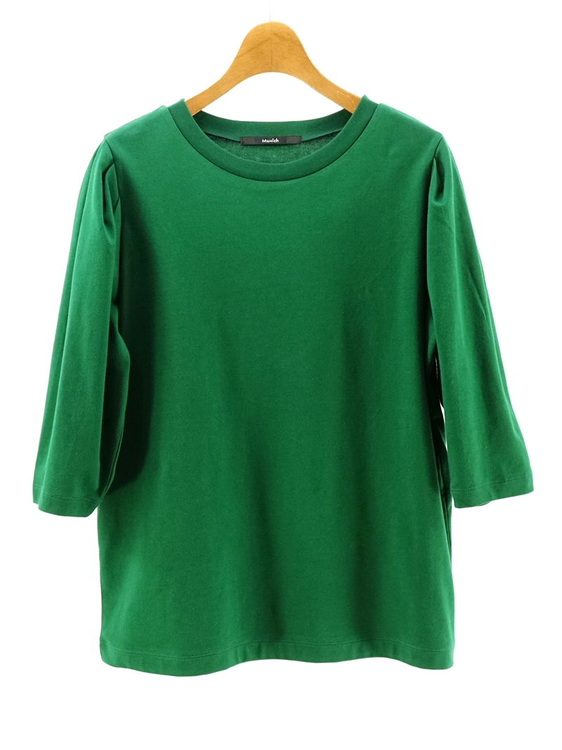 cotton jersey puff sleeves tops / MN221U29