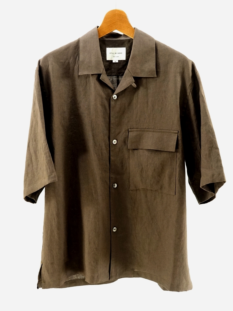 オープンカラー半袖リネンシャツ / SH05222