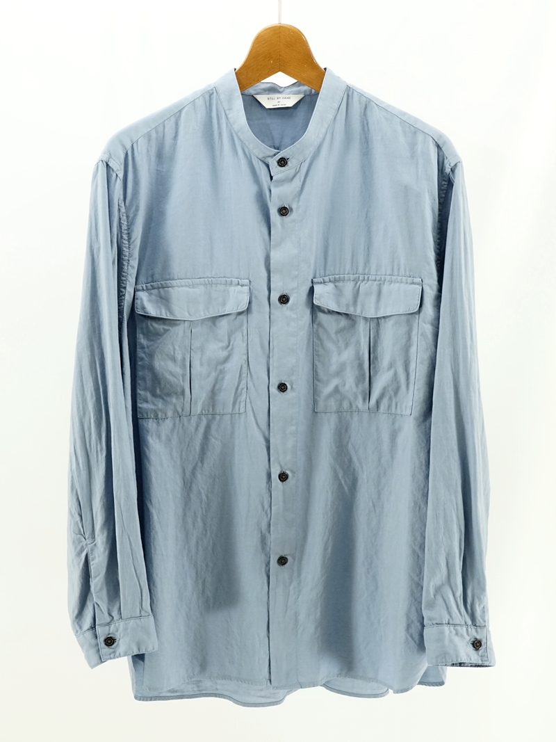 Garment-dye band collar shirt / SH02231
