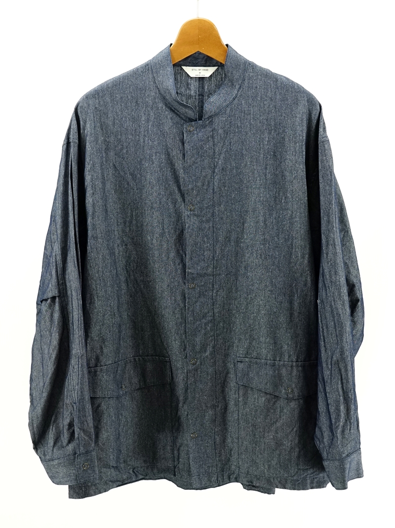 Indigo stand collar jacket / BL06231