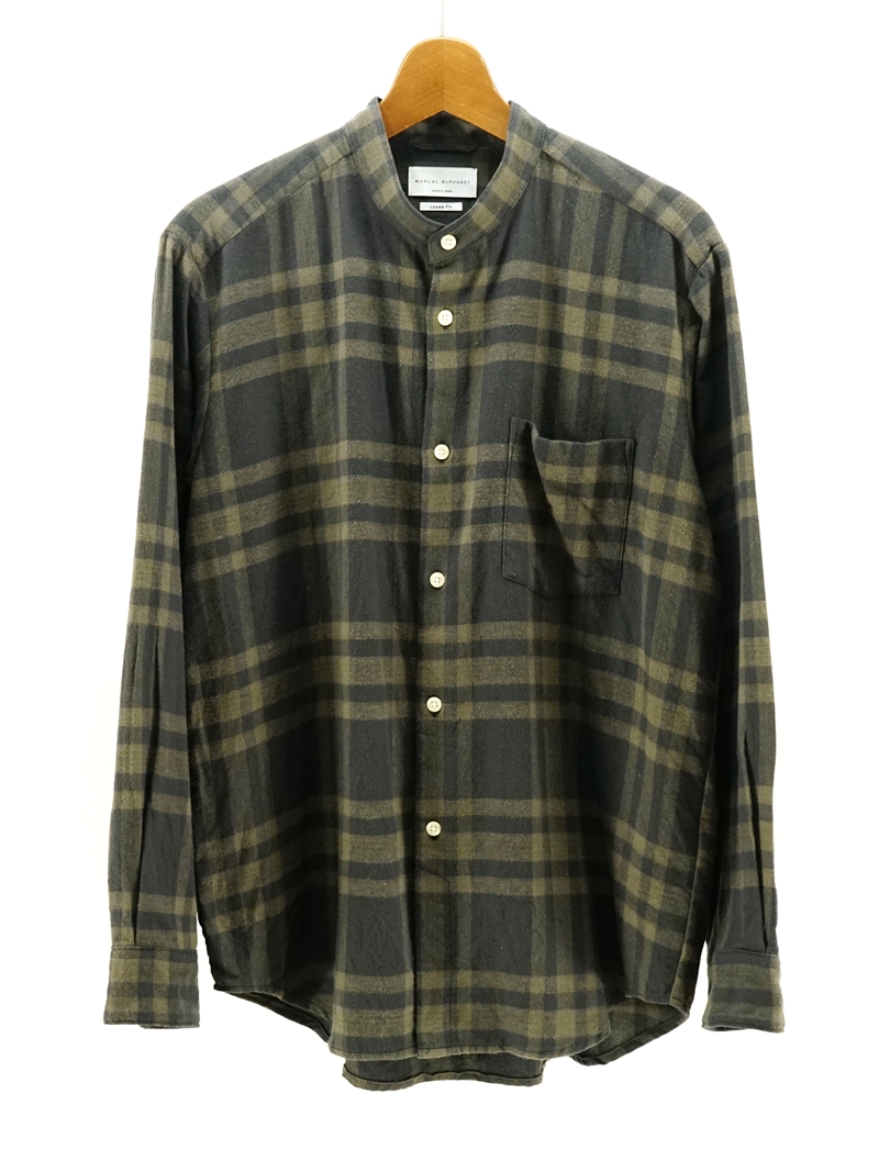 BRUSHED CHECK LOOSE FIT B/C SHT / MA-S-690