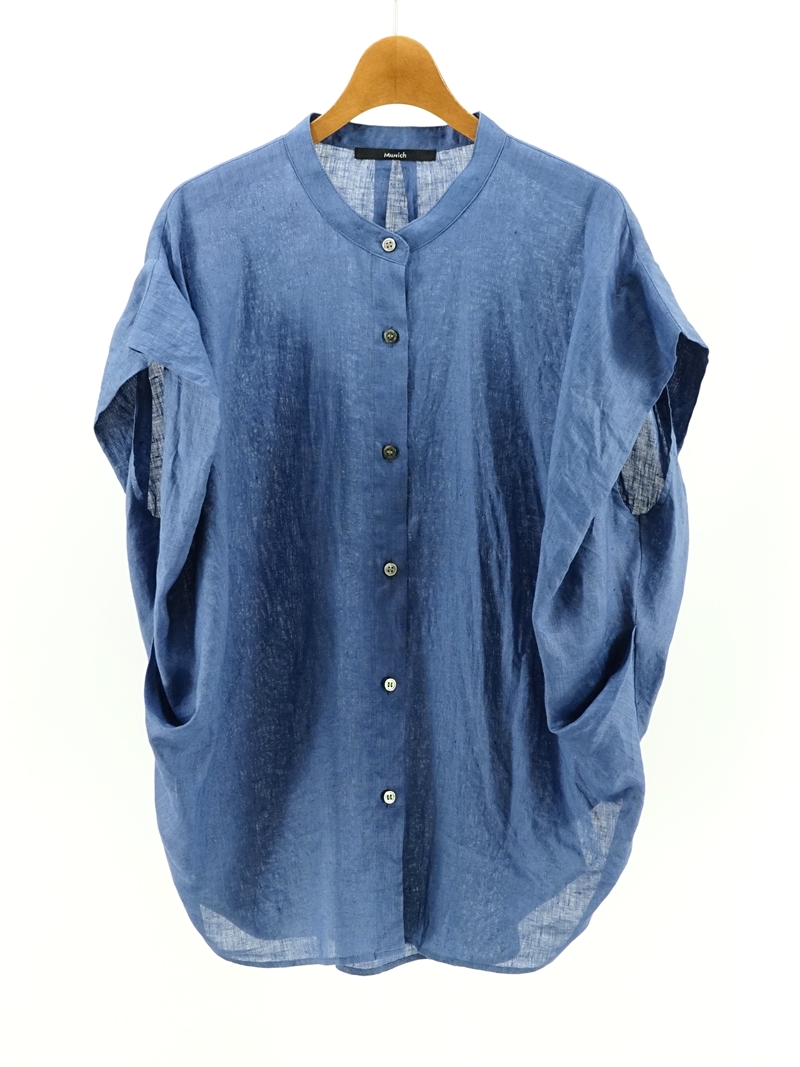 linen canvas tucked shirt / MN241T67