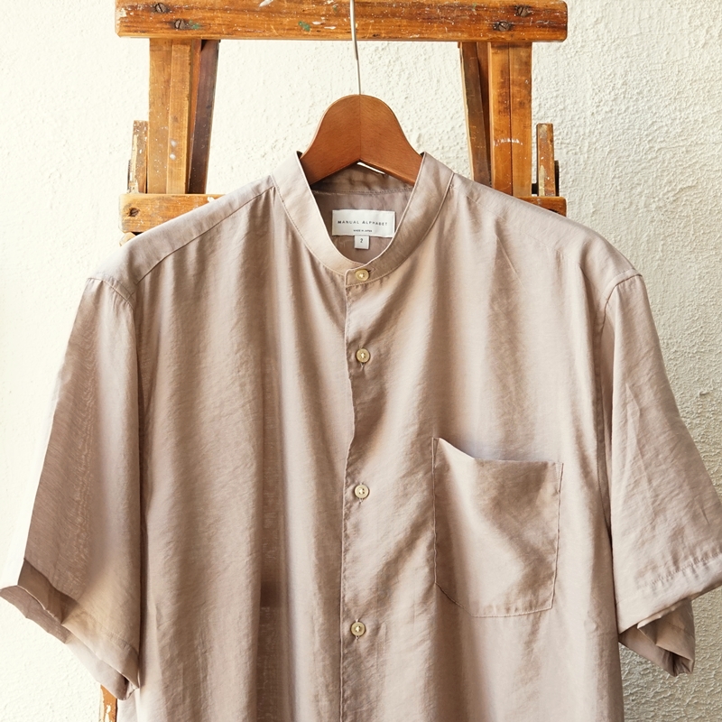 MANUAL ALPHABET　上品な透け感・シアテンリネンのオーバーサイズシャツ