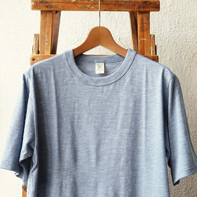 Jackman　カチオン染め綿糸を使用したメランジTシャツ