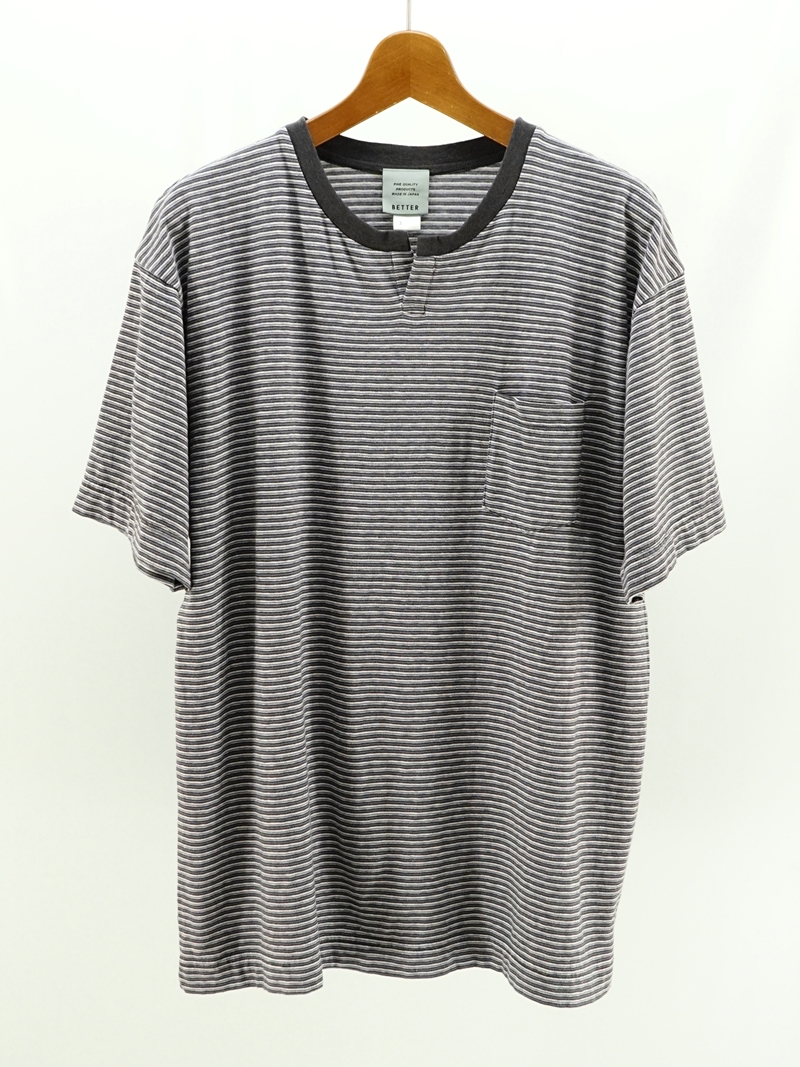 OLD BORDER S/S KEY NECK T-SHIRT / BTR-2504