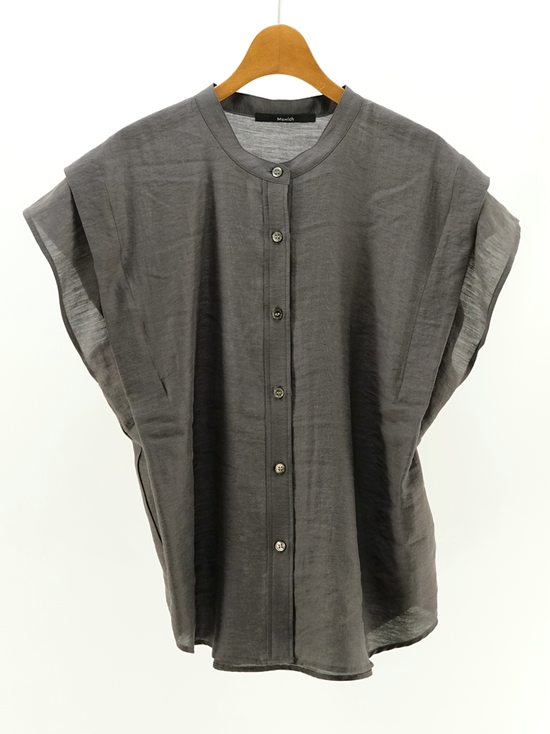 sheer lawn tucked slv. shirt / MN251T52