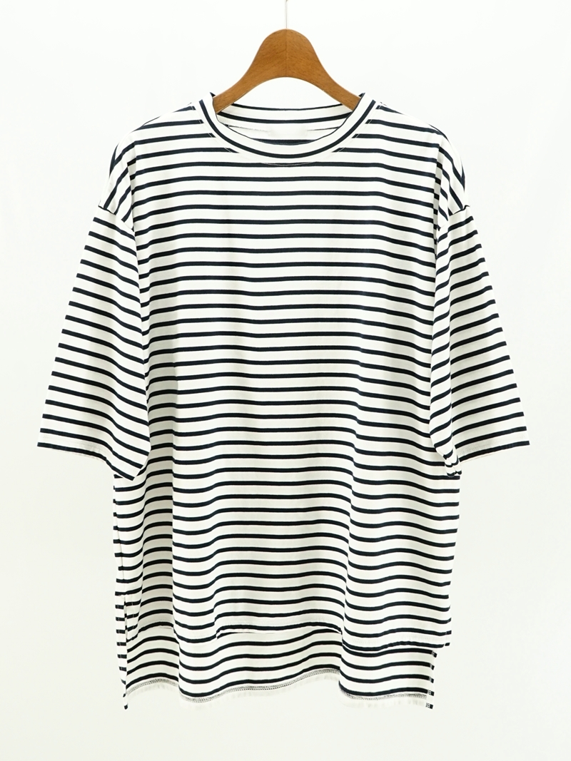 Border low neck 3/4 tee / C-186B