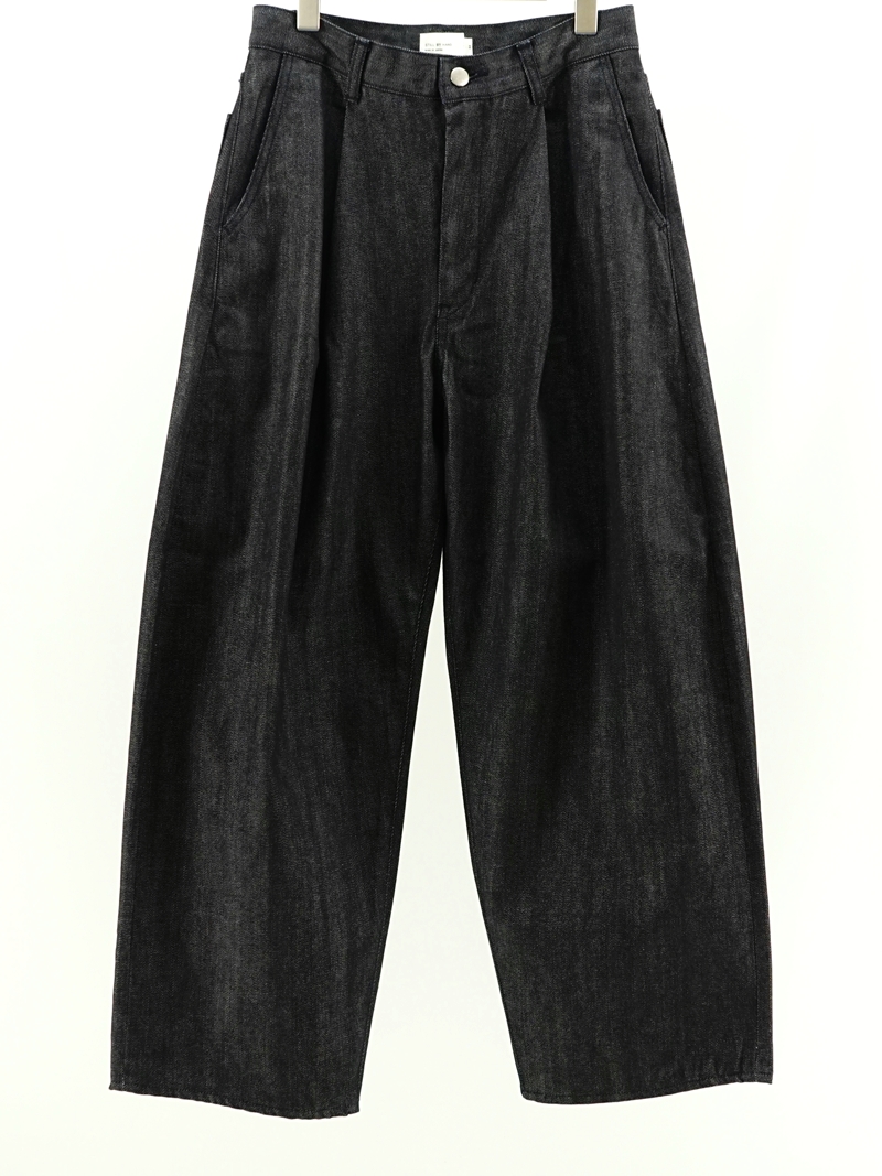 Deep tuck wide denim pants / DN01253