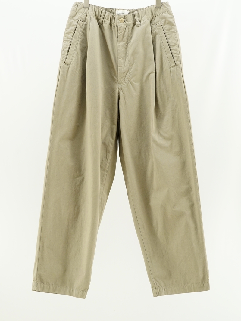 Garment-dye deep tuck pants / PT02253