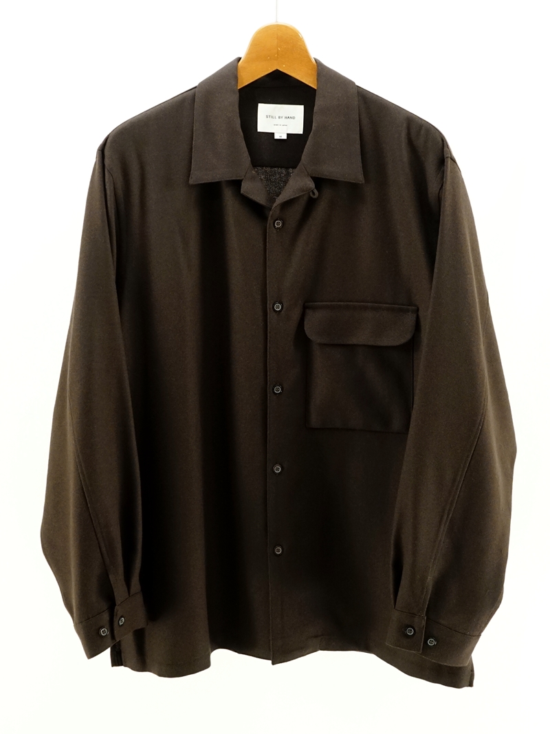 Wool open collar shirt / SH04254