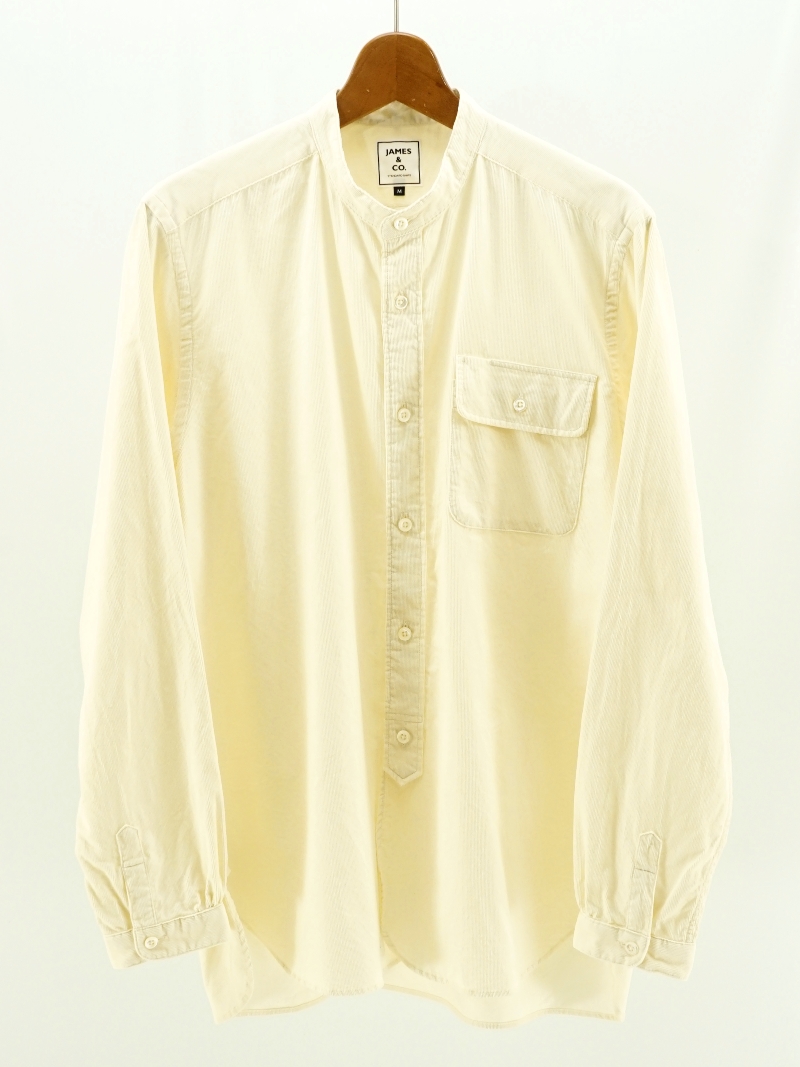 Band Collar Corduroy Shirt / JS41411