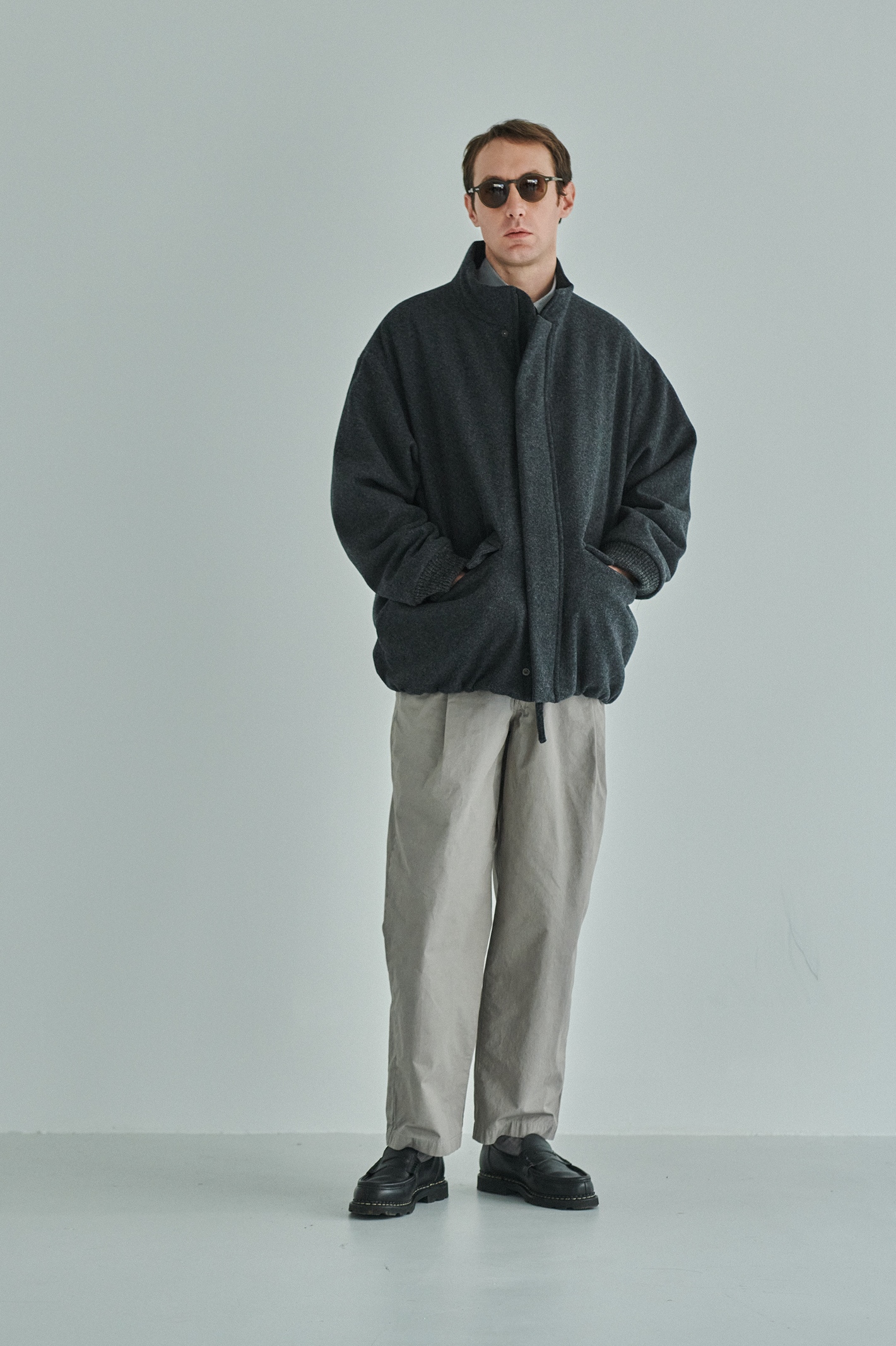 STILL BY HAND　メルトン素材にシンサレートをプラスしたショートブルゾン