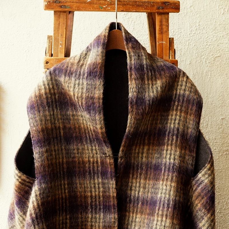 fabrique en planete terre　リバーシブル仕様・ストールデザインのショールベスト