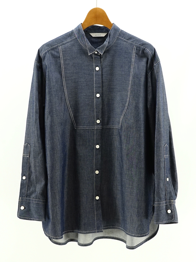 ライトデニムバンドカラーシャツ / LY55-112