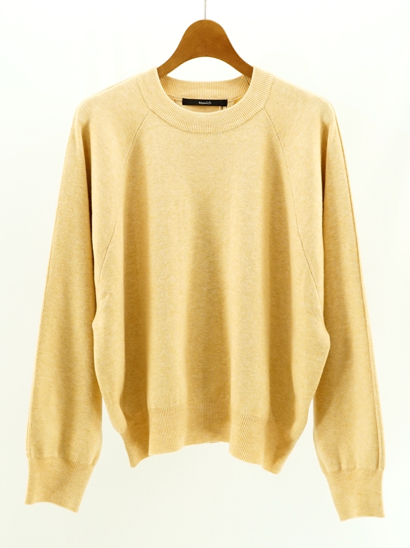 PBT yarn back open knit pullover / MN252K10