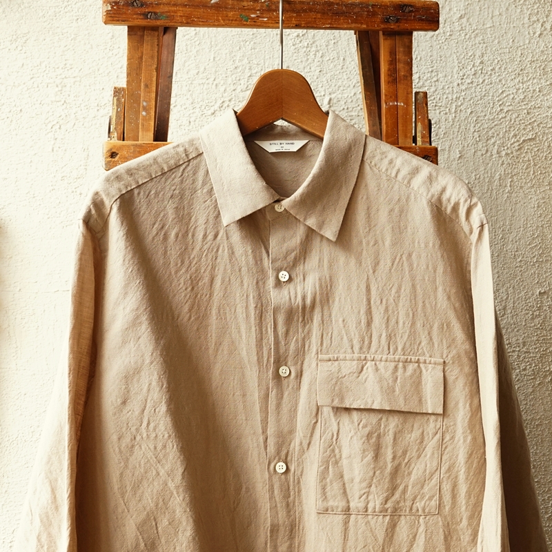 STILL BY HAND　綺麗目感のあるウール／リネンのオーバーシャツ