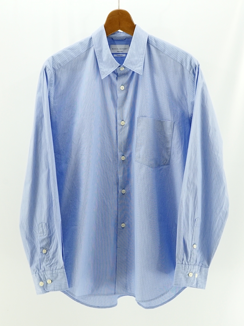 100/2 POPLIN STRIPE LOOSE FIT RC SHT / MA-S-817