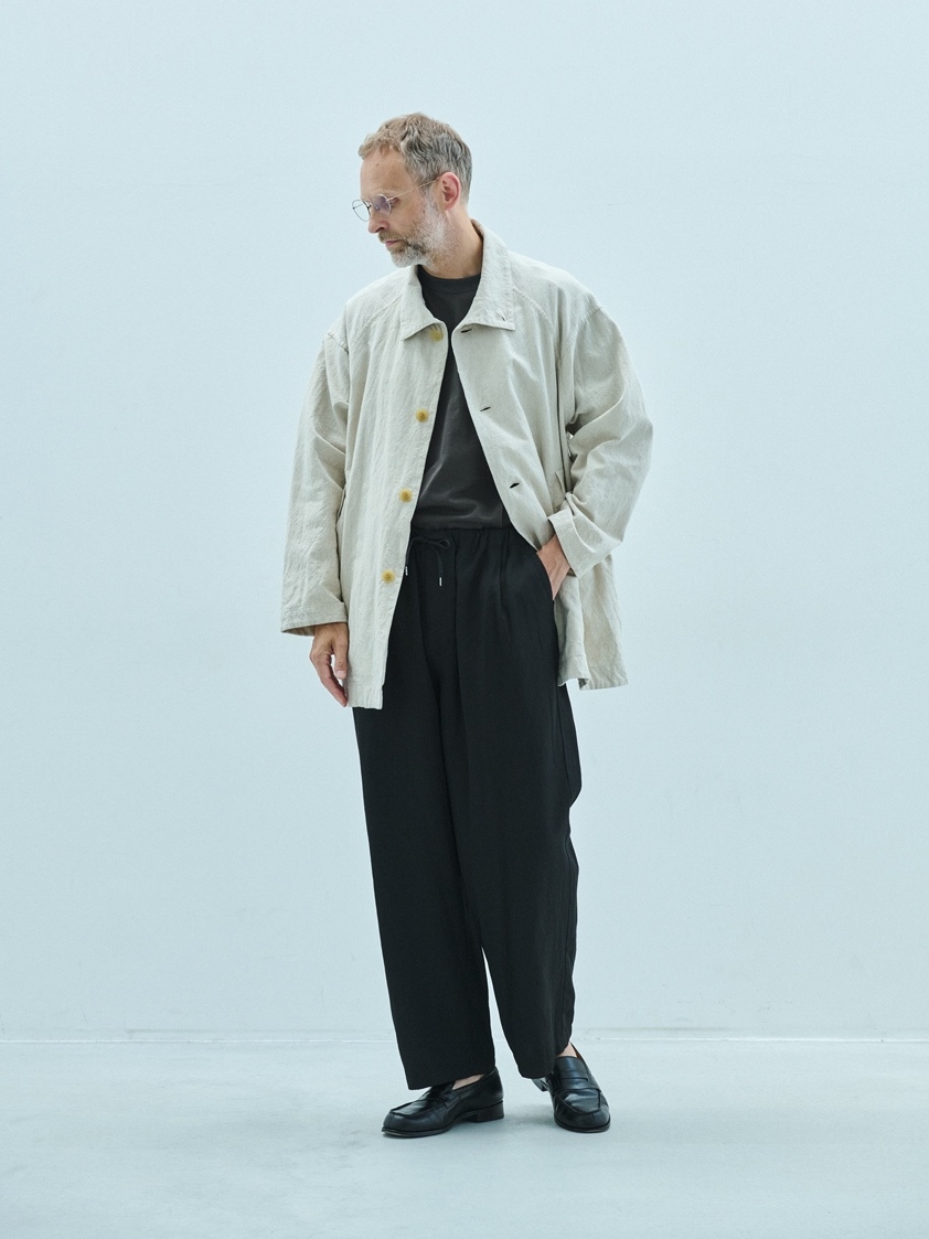 STILL BY HAND 天日干しがナチュラルな綿麻ステンカラーコート