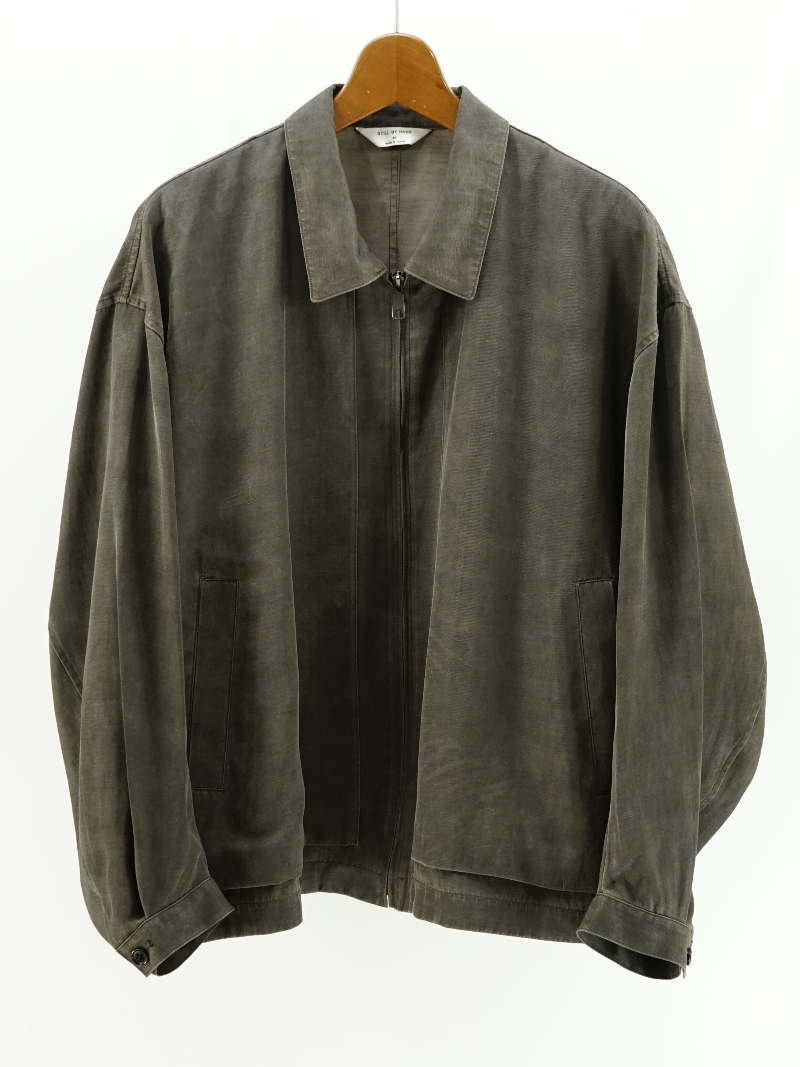 Pigment print zip up blouson / BL05261