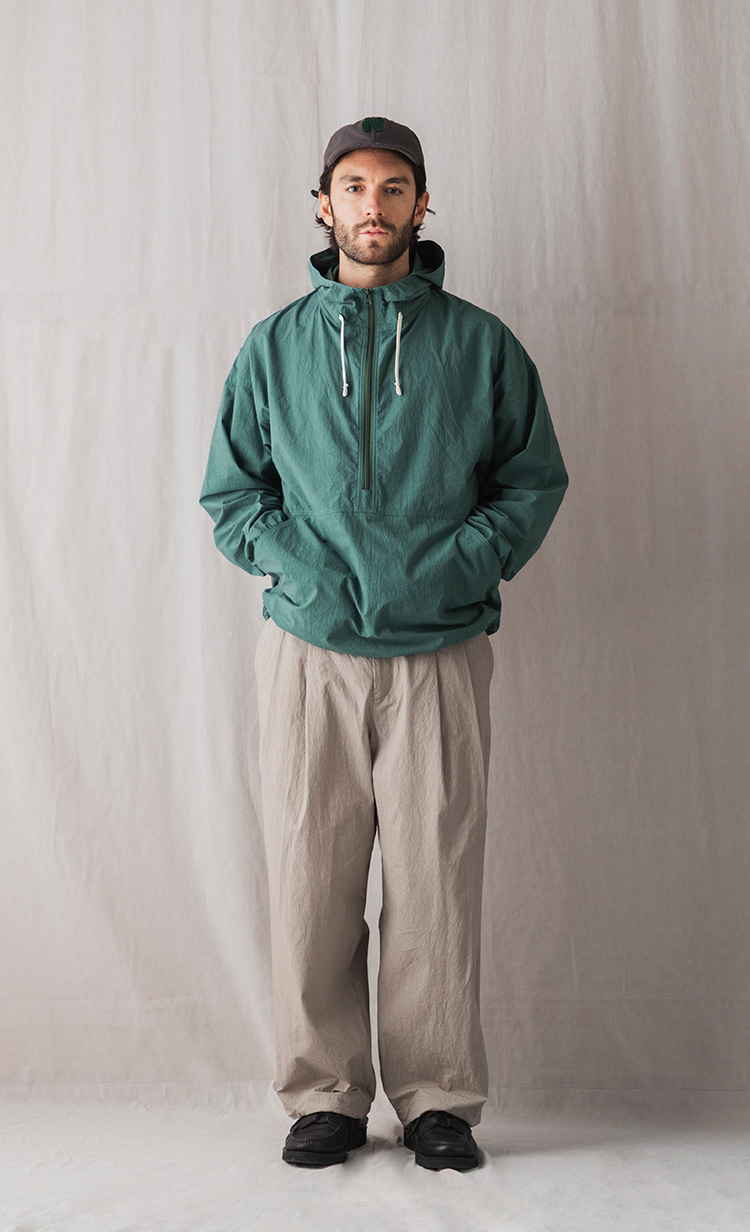 Jackman グランジウォッシュ加工・天日干しのバギートラウザー