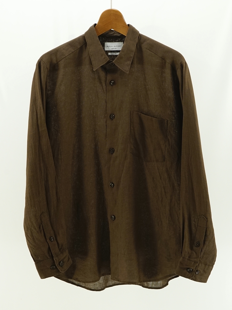 LINEN CANVAS LOOSE FIT RC SHT / MA-S-815