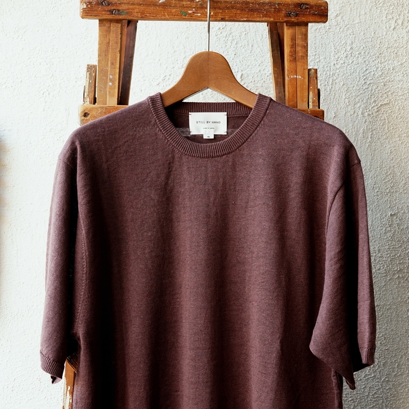 STILL BY HAND リネン/コットンの綺麗目ニットTシャツ