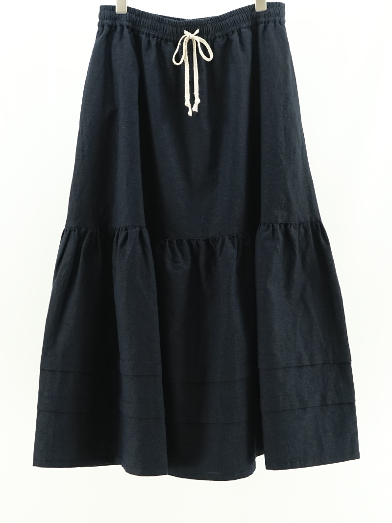 grosgrain tuck skirt / 261-086