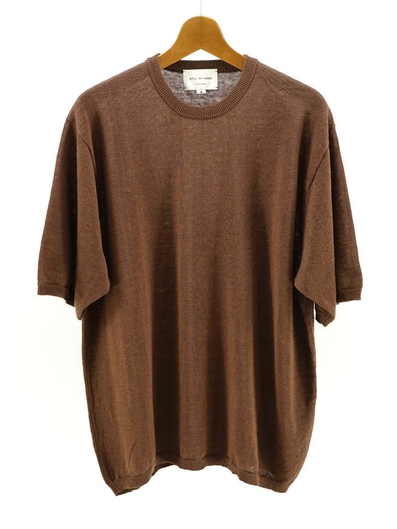 Linen / Cotton knit t-shirt / KN03262