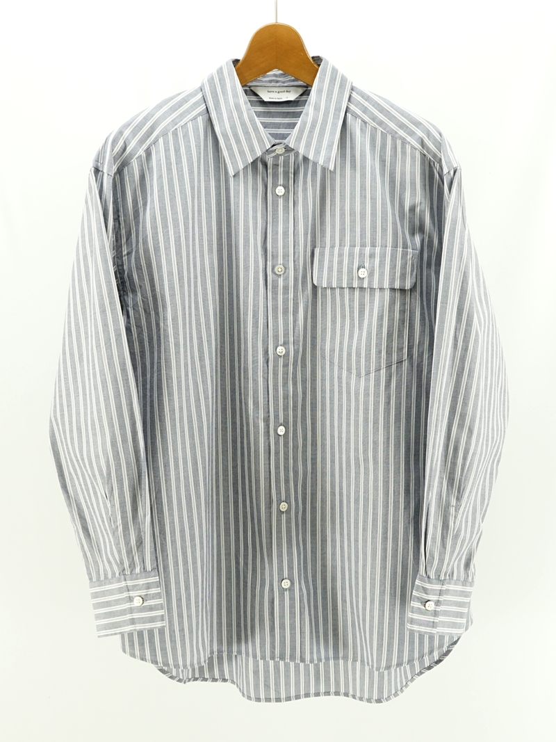 Stripe flap shirt / HGD-338ST