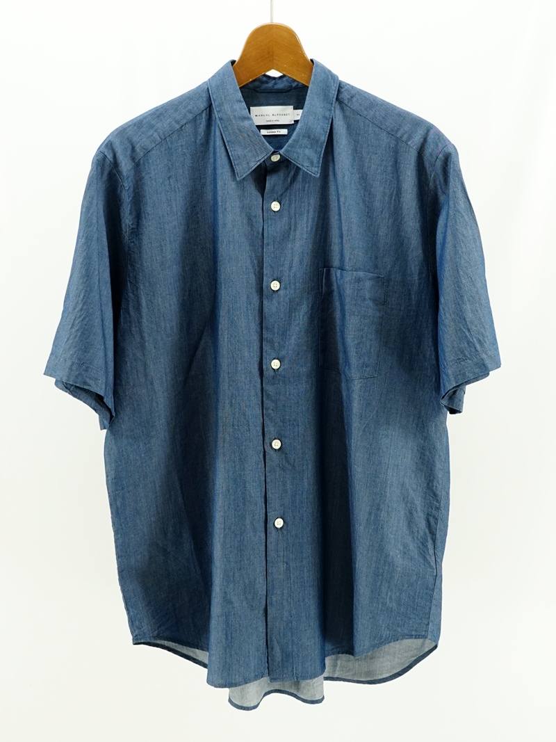 3.25oz DENIM LOOSE FIT R/C S/S SHT / MA-S-837
