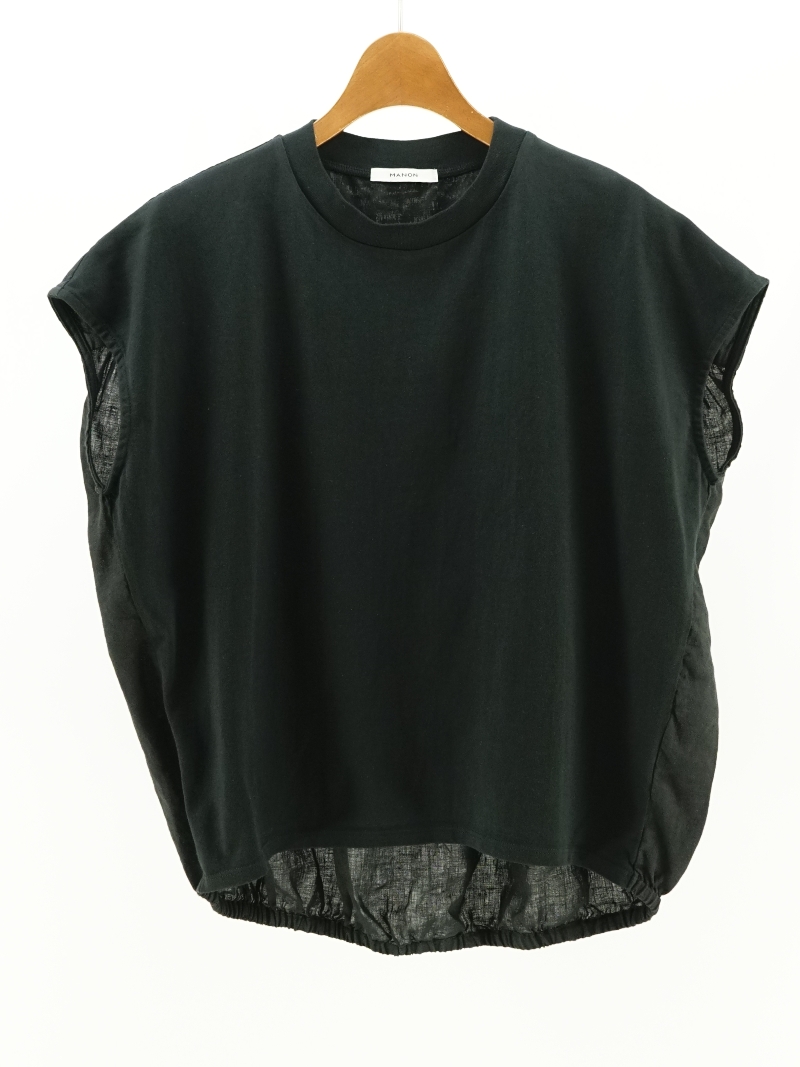 OVER DYE LINEN COMBI SHT TEE / MNN-SH-329