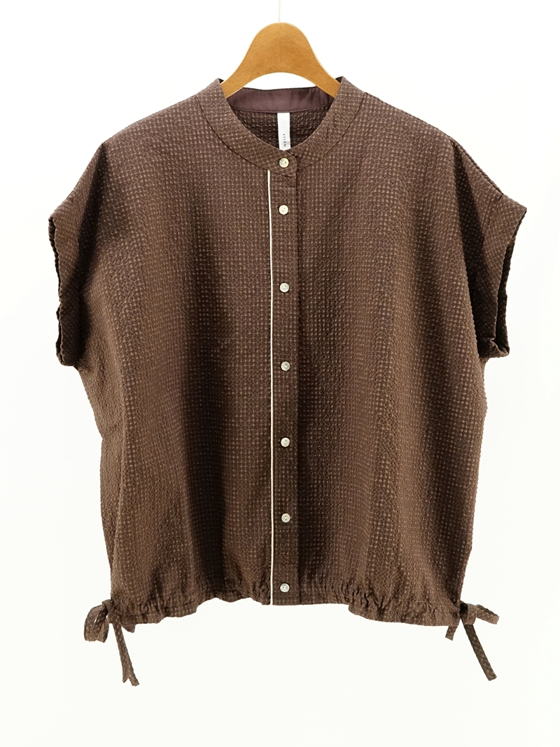 SEERSUCKER CHECK BLOUSE “EATY” / LKL26SBL2308