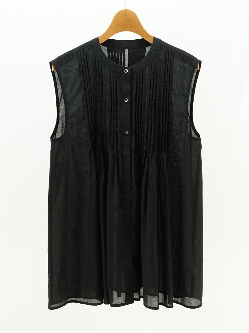 Cotton Boil Pintuck Blouse / L6131