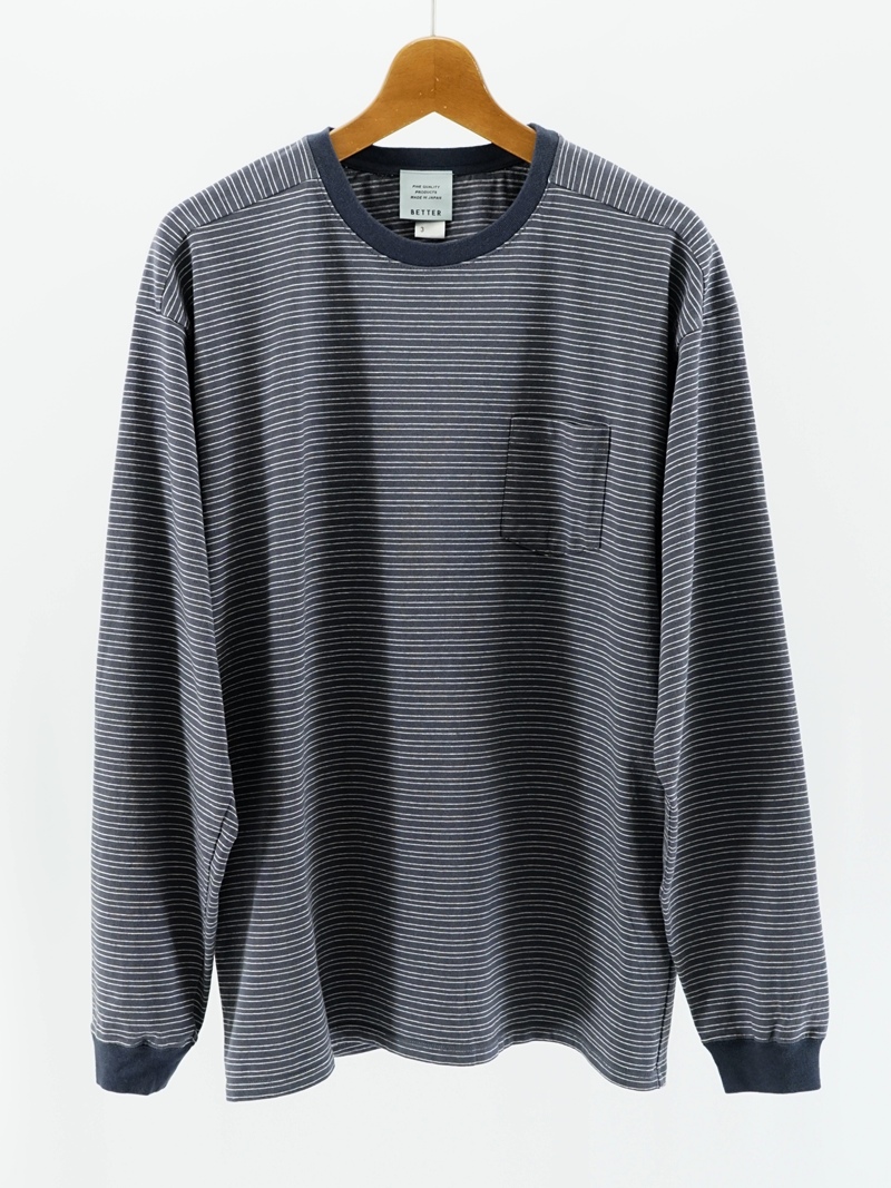 18/-BD BORDER L/S T-SHIRT / BTR2622