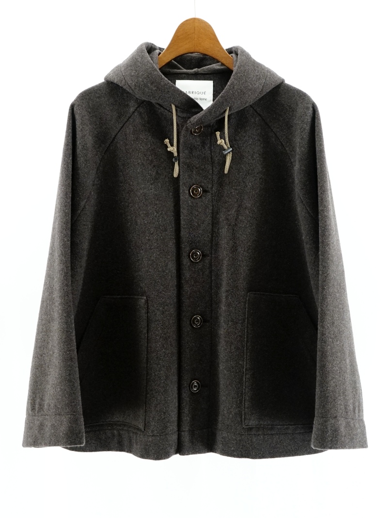 100’s melton hooded coat / 262-075