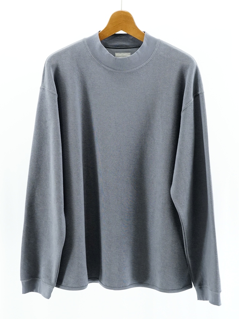 FINE COTTON PILE MOCKNECK PULLOVER / 263-130925
