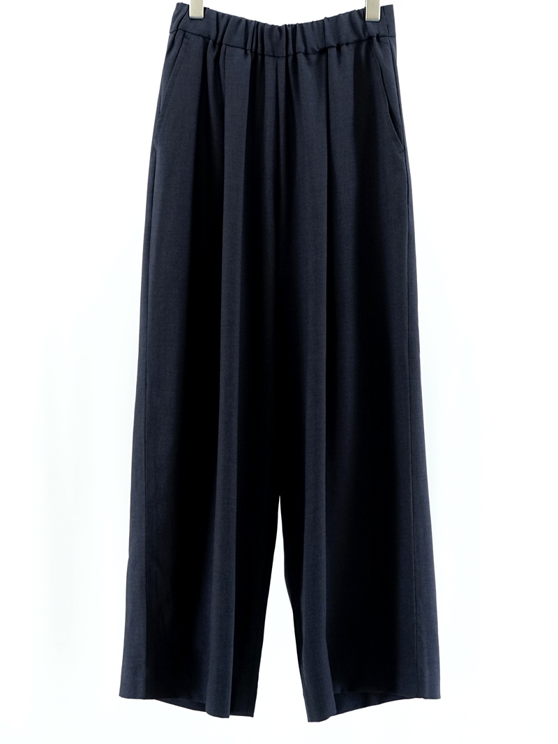 melange dobby loose wide leg pants / MN262P27